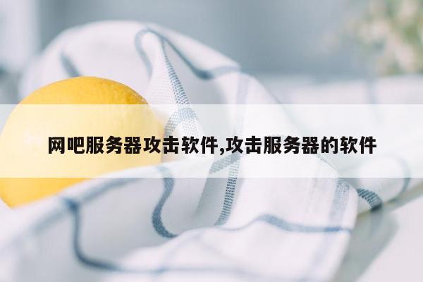 网吧服务器攻击软件,攻击服务器的软件