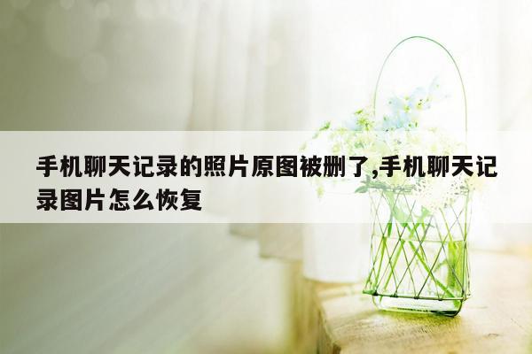 手机聊天记录的照片原图被删了,手机聊天记录图片怎么恢复