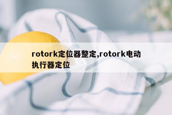 rotork定位器整定,rotork电动执行器定位