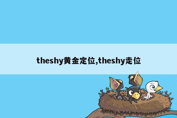 theshy黄金定位,theshy走位