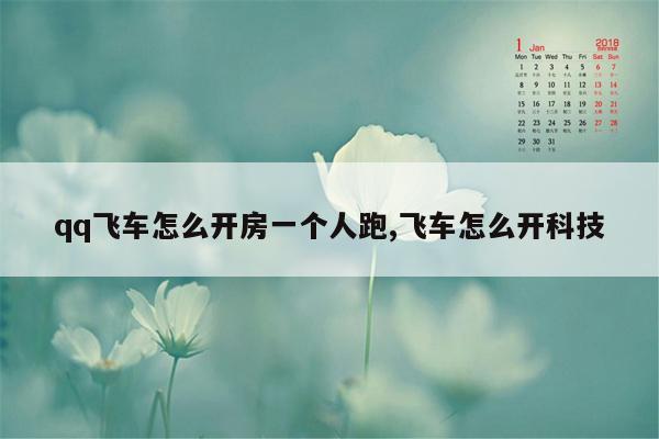 qq飞车怎么开房一个人跑,飞车怎么开科技