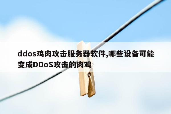 ddos鸡肉攻击服务器软件,哪些设备可能变成DDoS攻击的肉鸡