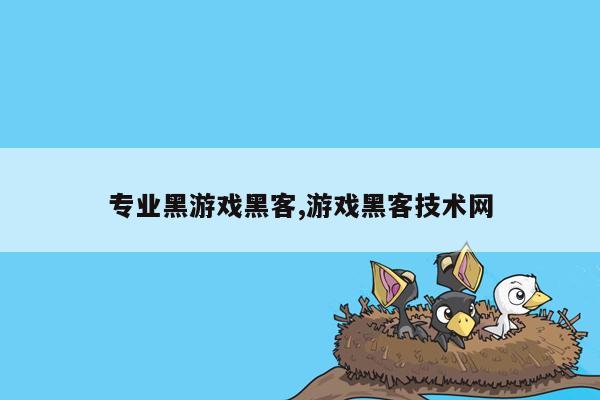 专业黑游戏黑客,游戏黑客技术网