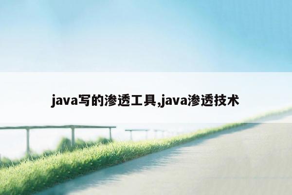 java写的渗透工具,java渗透技术