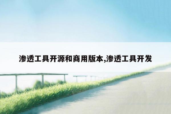 渗透工具开源和商用版本,渗透工具开发